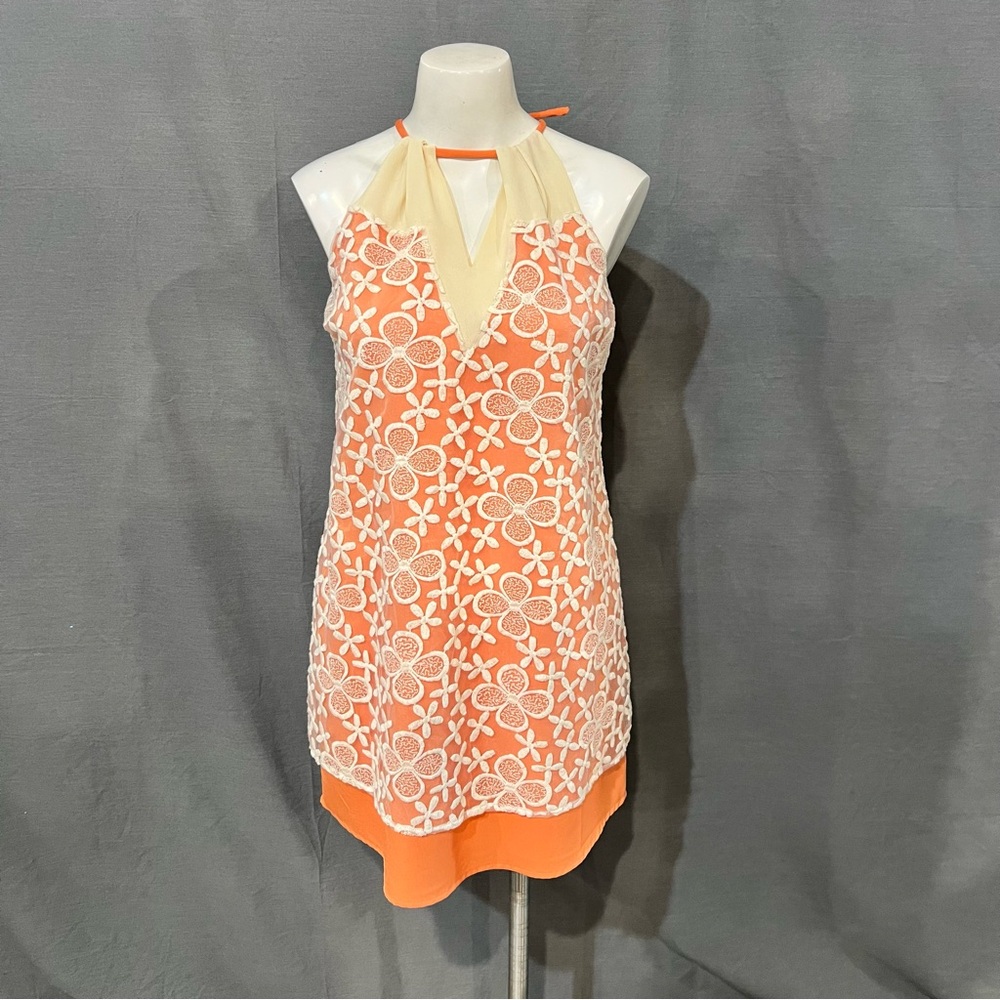 Sugarlips Peach and Cream Floral Swim Cover-Up